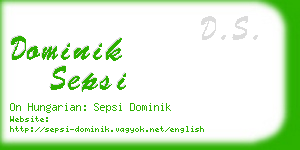 dominik sepsi business card